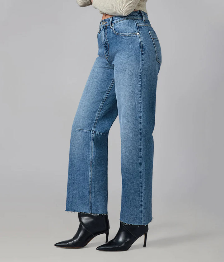 The Davyn High Rise Barrel Jean by Lola
