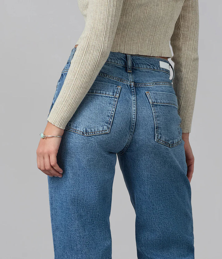 The Davyn High Rise Barrel Jean by Lola