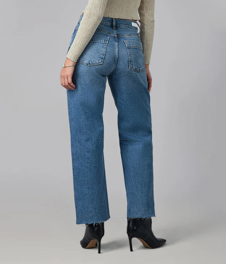 The Davyn High Rise Barrel Jean by Lola