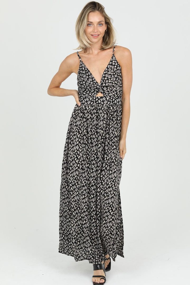 Cali Cactus Print Maxi Dress