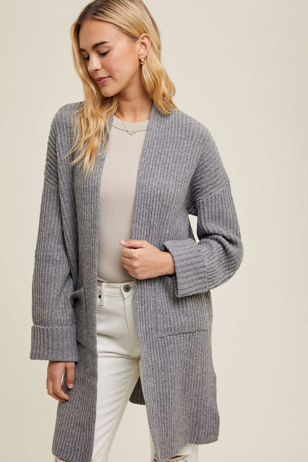 Payton Cuff Sleeve Cardigan