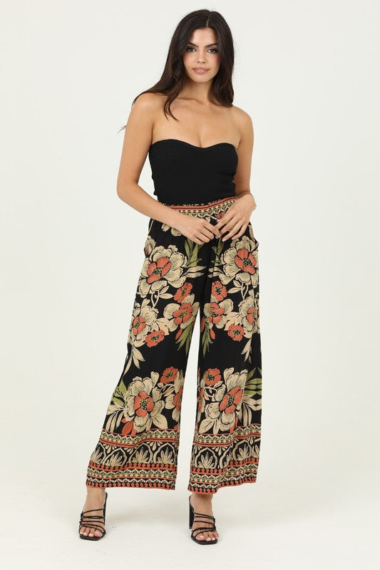 Anali Boho Pant with Lace Insert