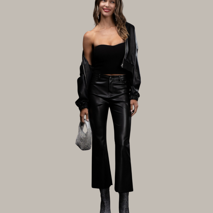 Desiree High Faux Leather Pant