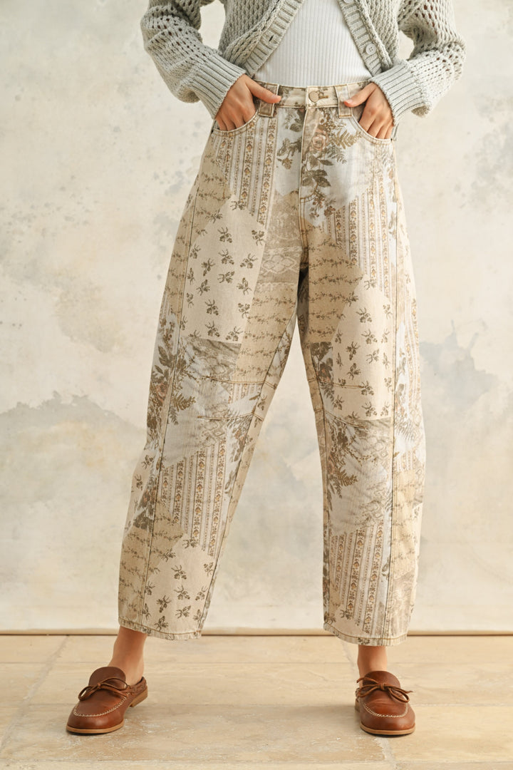 Miah Printed Barrel Pant