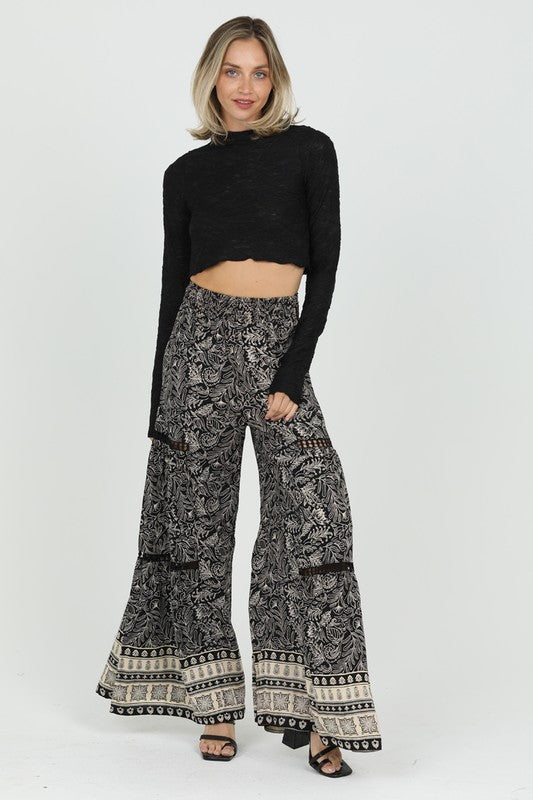 Anali Boho Pant with Lace Insert