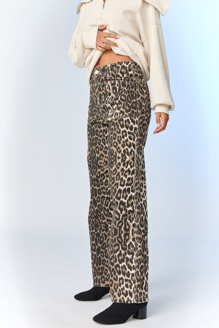 Bella Leopard Wide Leg Pant