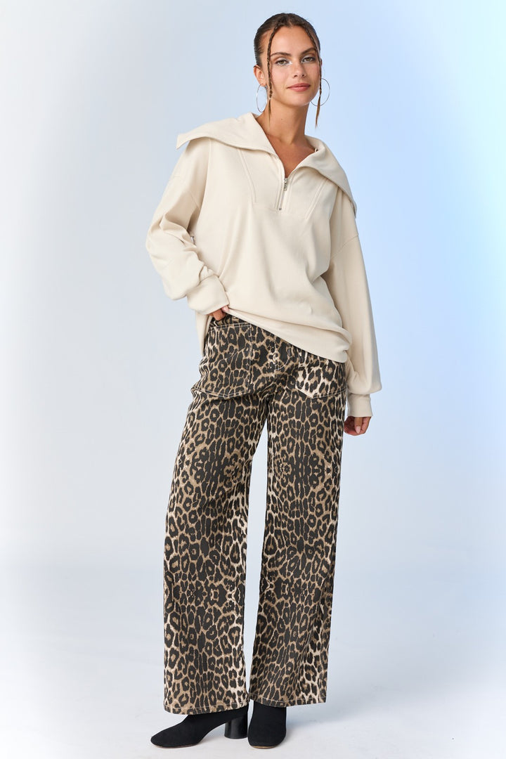 Bella Leopard Wide Leg Pant