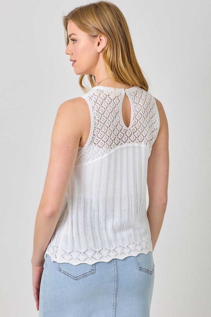 Terra Crochet Detail Sweater Top