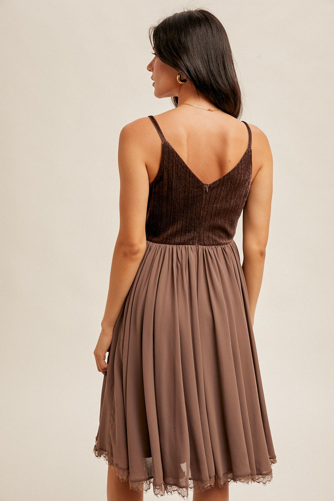 Allya Velvet Chiffon Dress