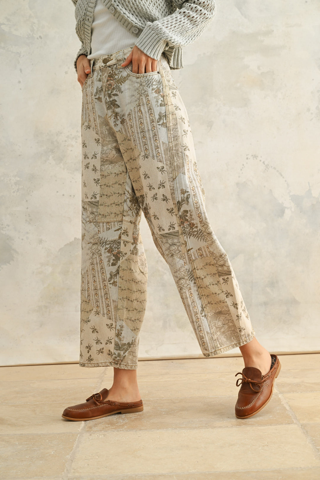 Miah Printed Barrel Pant