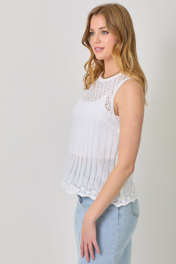 Terra Crochet Detail Sweater Top