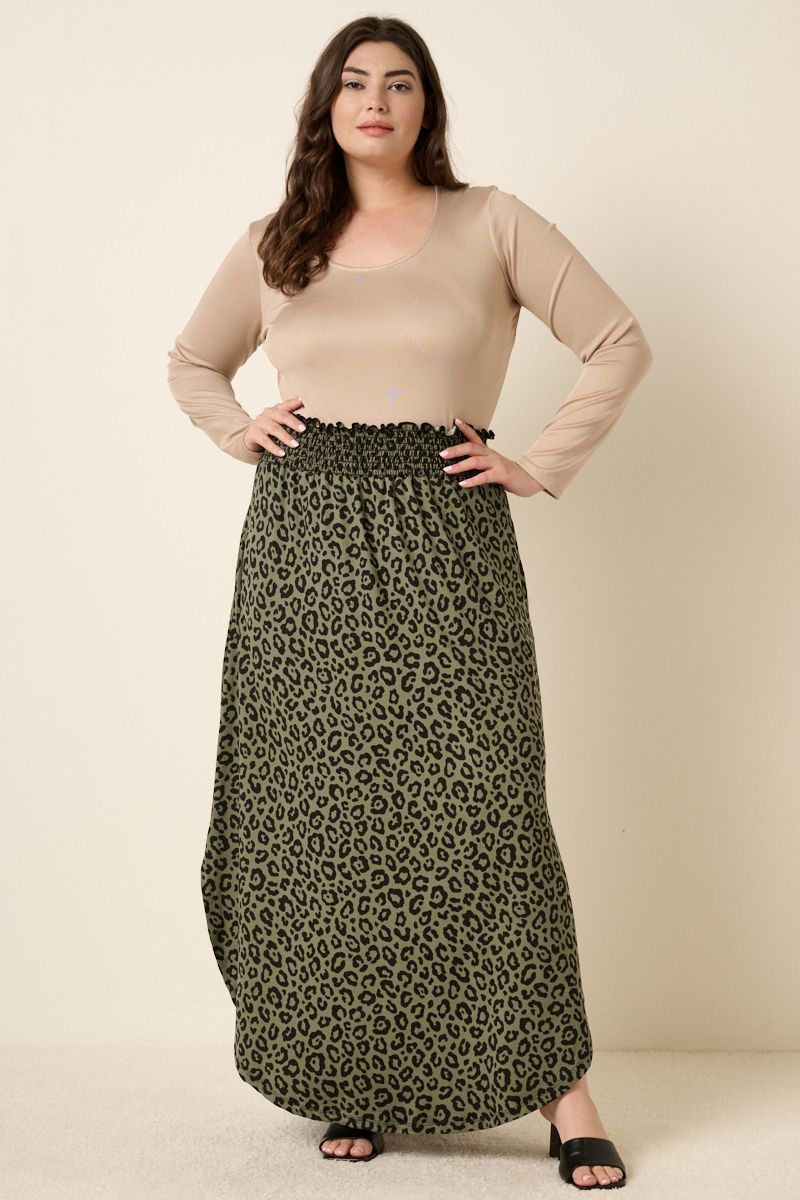 Amalia Leopard Maxi Skirt