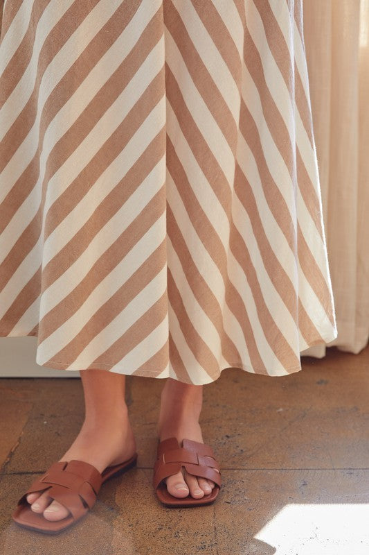 Rita Chevron Stripe Maxi Skirt