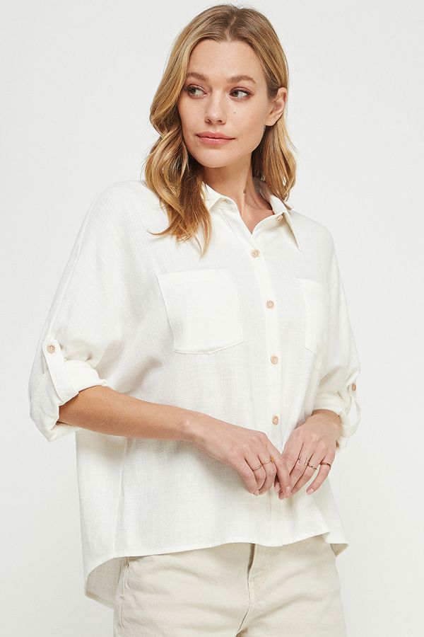 Marta Relaxed Fit Linen Top