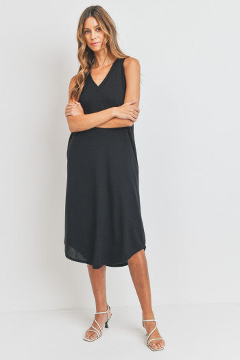 Hanna V-Neck Midi Dress